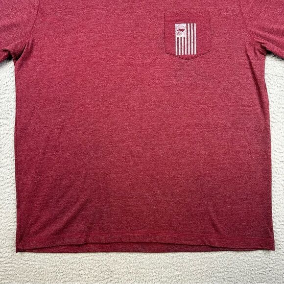 State Of Mine Shirt Mens Large Red North Carolina Long Sleeve Flag Logo Casual - Picture 4 of 12